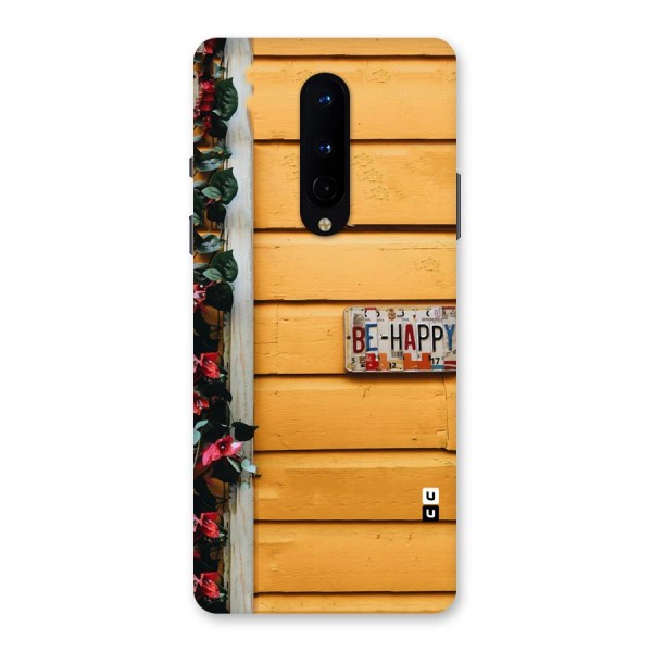 Be Happy Yellow Wall Back Case for OnePlus 8