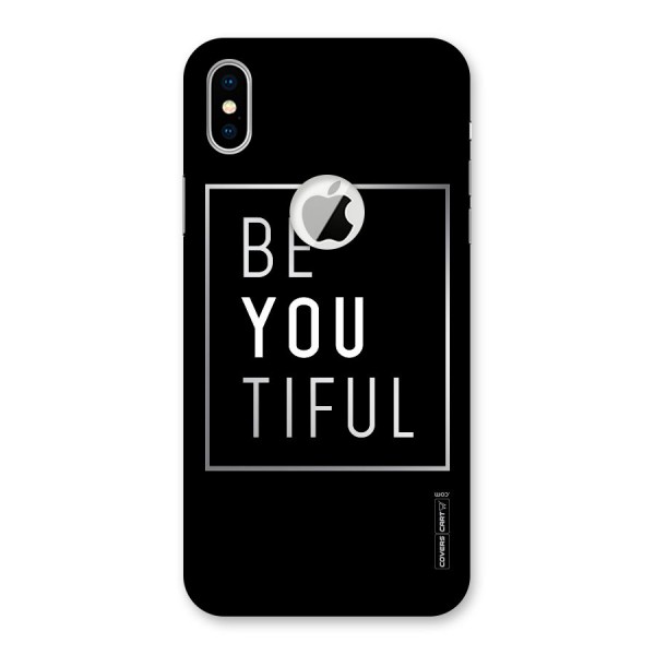 Be You Beautiful Back Case for iPhone XS Logo Cut