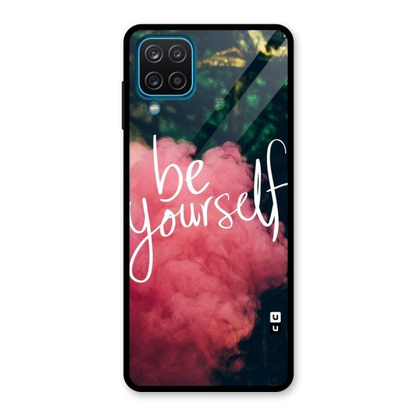 Be Yourself Greens Glass Back Case for Galaxy A12