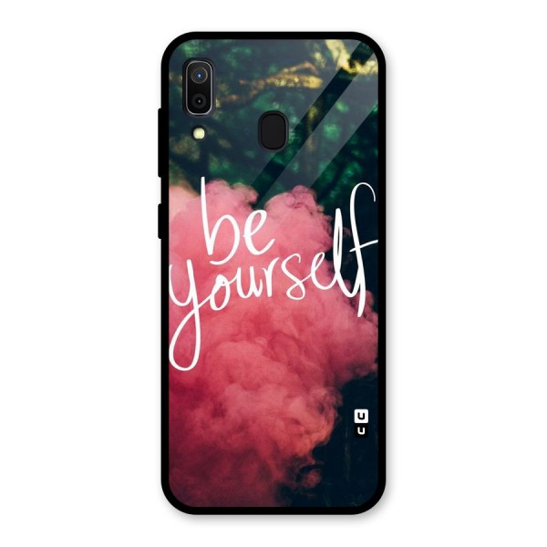 Be Yourself Greens Glass Back Case for Galaxy A30