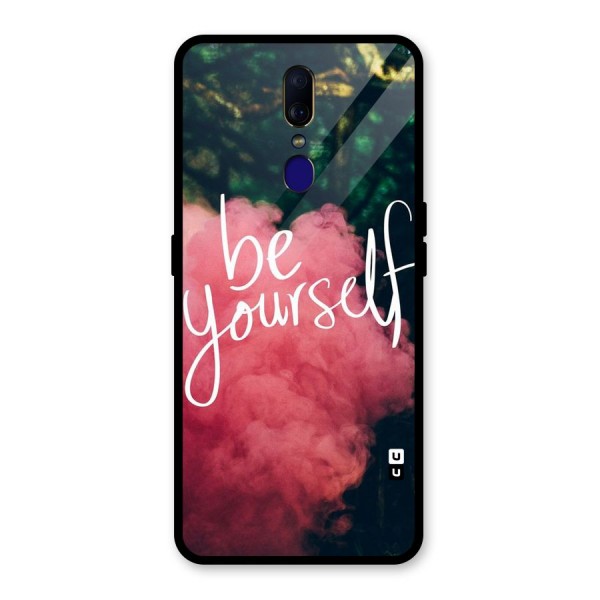 Be Yourself Greens Glass Back Case for Oppo F11