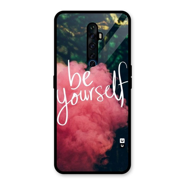 Be Yourself Greens Glass Back Case for Oppo Reno2 F