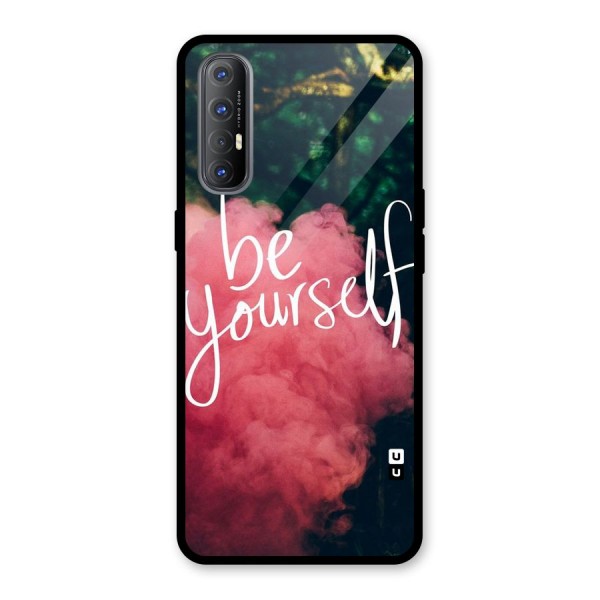 Be Yourself Greens Glass Back Case for Oppo Reno3 Pro