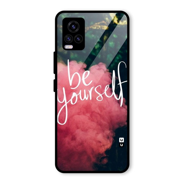 Be Yourself Greens Glass Back Case for Vivo V20