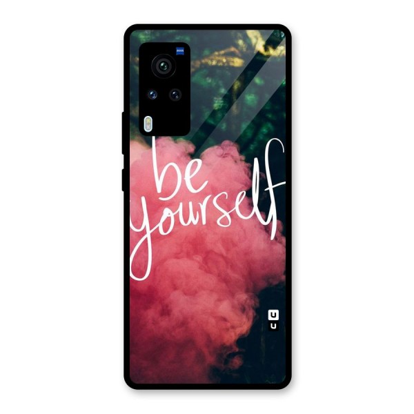 Be Yourself Greens Glass Back Case for Vivo X60 Pro