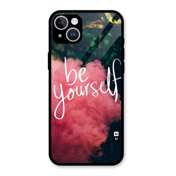 Be Yourself Greens Glass Back Case for iPhone 14 Plus