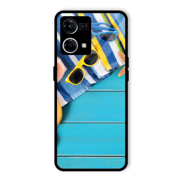 Beach Ready Glass Back Case for Oppo F21s Pro 4G