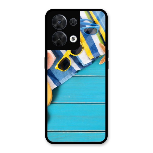 Beach Ready Glass Back Case for Oppo Reno8 5G