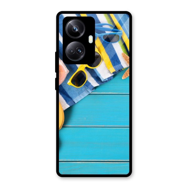 Beach Ready Glass Back Case for Realme 10 Pro Plus