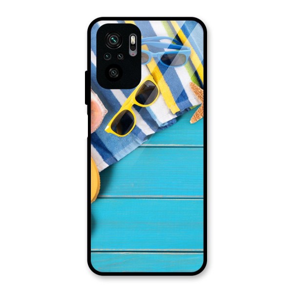 Beach Ready Glass Back Case for Redmi Note 11 SE