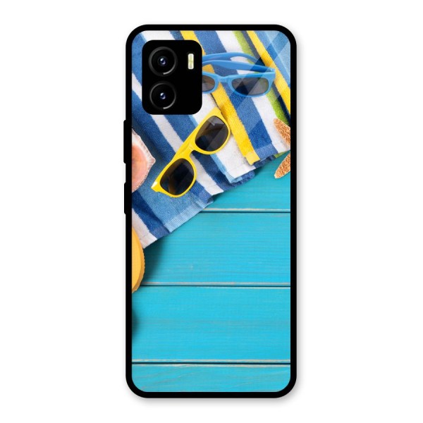 Beach Ready Glass Back Case for Vivo Y15s