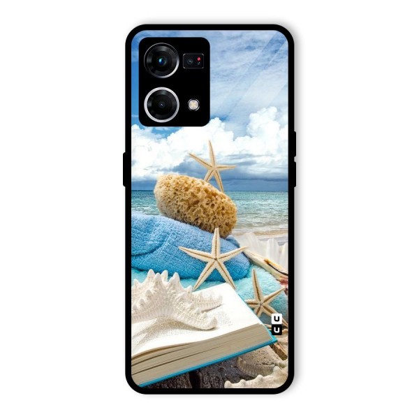 Beach Sky Glass Back Case for Oppo F21s Pro 4G