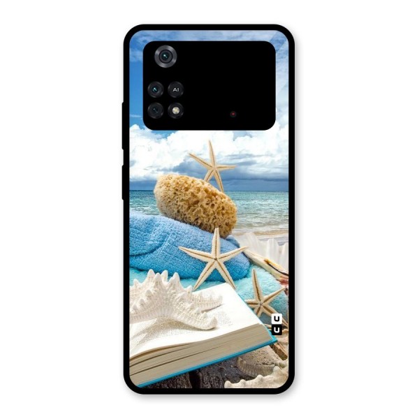 Beach Sky Glass Back Case for Poco M4 Pro 4G