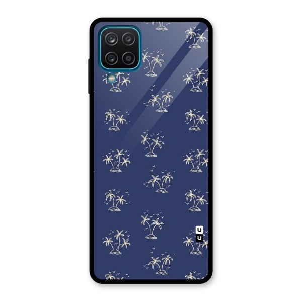 Beach Trees Glass Back Case for Galaxy A12