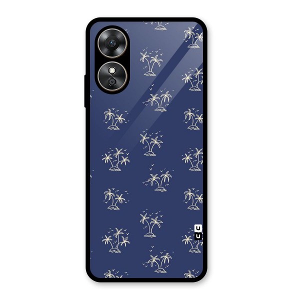 Beach Trees Glass Back Case for Oppo A17