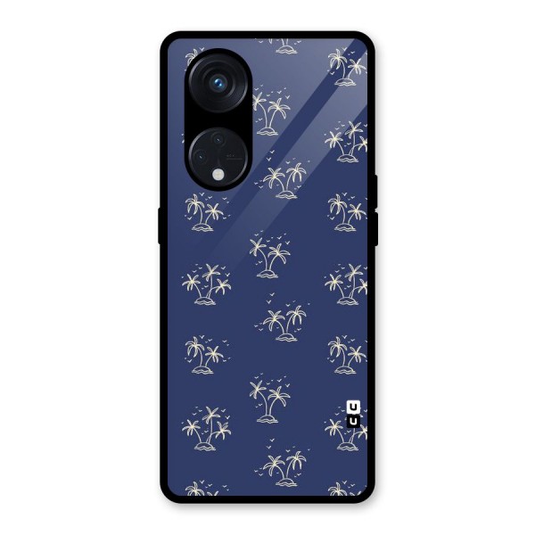 Beach Trees Glass Back Case for Reno8 T 5G