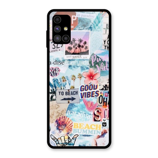 Beaching Life Glass Back Case for Galaxy M51