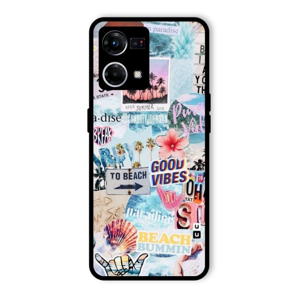 Beaching Life Glass Back Case for Oppo F21s Pro 4G