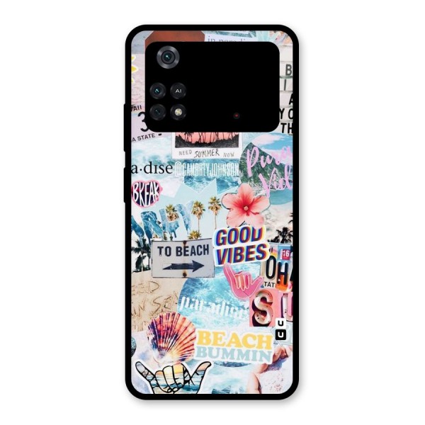 Beaching Life Glass Back Case for Poco M4 Pro 4G