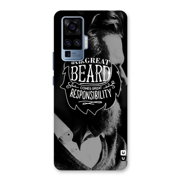 Beard Responsibility Quote Back Case for Vivo X50 Pro