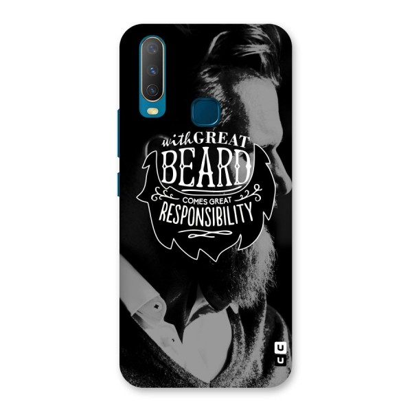 Beard Responsibility Quote Back Case for Vivo Y12