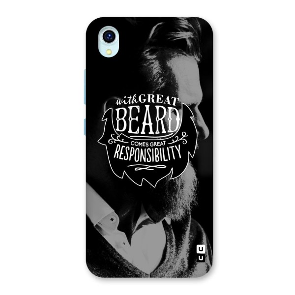 Beard Responsibility Quote Back Case for Vivo Y1s