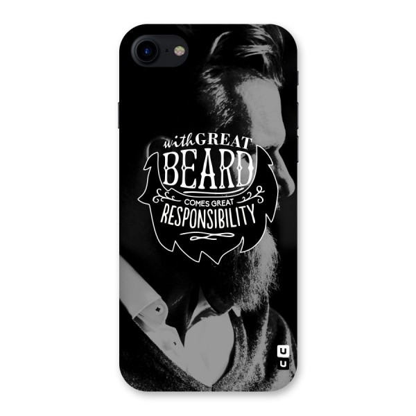 Beard Responsibility Quote Back Case for iPhone SE 2020