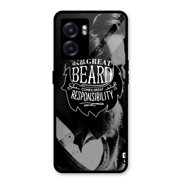 Beard Responsibility Quote Glass Back Case for Oppo K10 (5G)