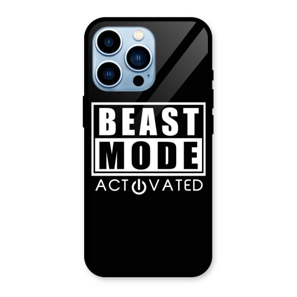 Beast Mode Activated Glass Back Case for iPhone 13 Pro