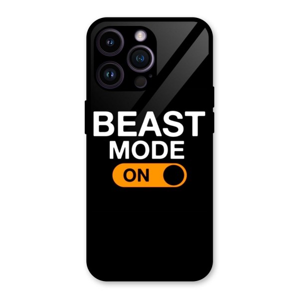 Beast Mode Switched On Glass Back Case for iPhone 14 Pro Max