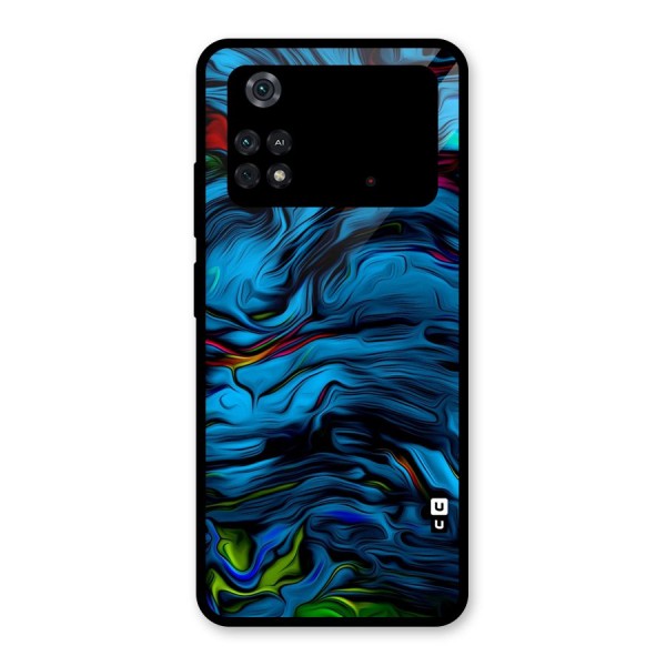 Beautiful Abstract Design Art Glass Back Case for Poco M4 Pro 4G