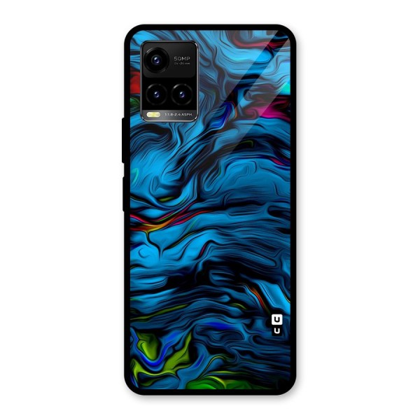 Beautiful Abstract Design Art Glass Back Case for Vivo Y21A