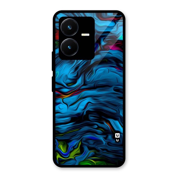 Beautiful Abstract Design Art Glass Back Case for Vivo Y22