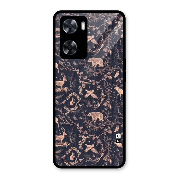 Beautiful Animal Design Glass Back Case for Oppo A57 2022