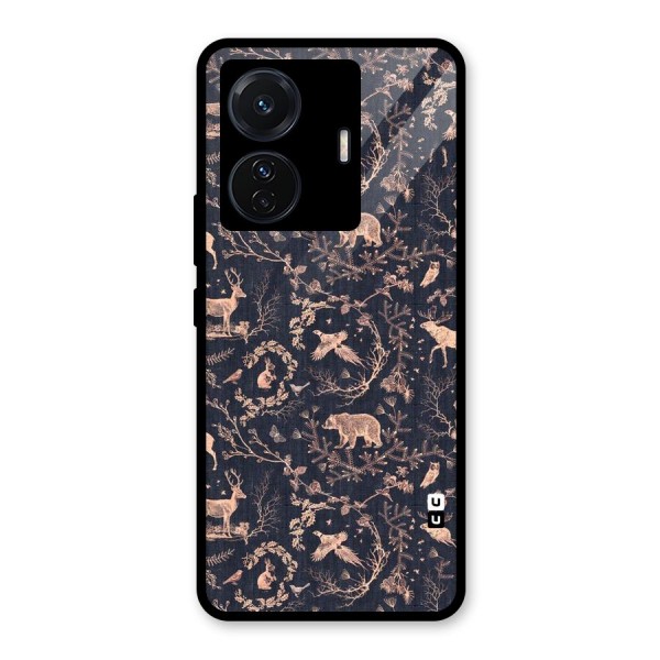 Beautiful Animal Design Glass Back Case for Vivo T1 Pro