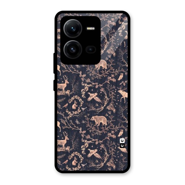 Beautiful Animal Design Glass Back Case for Vivo V25