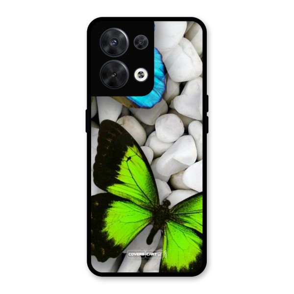 Beautiful Butterflies Glass Back Case for Oppo Reno8 5G