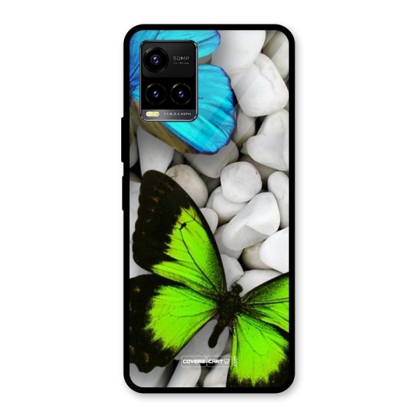 Beautiful Butterflies Glass Back Case for Vivo Y21 2021