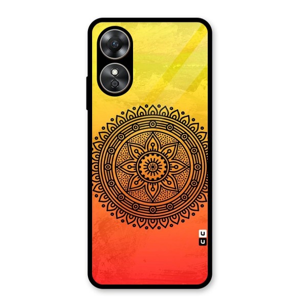 Beautiful Circle Art Glass Back Case for Oppo A17