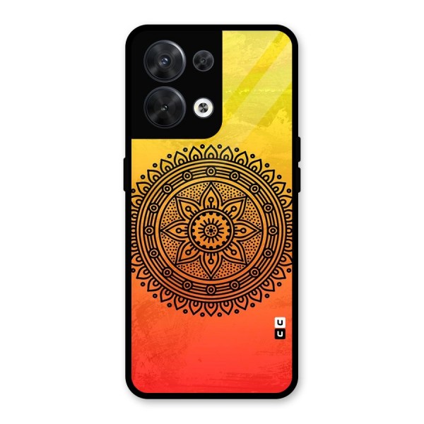 Beautiful Circle Art Glass Back Case for Oppo Reno8 5G