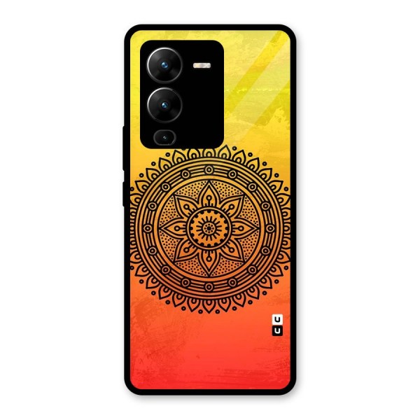 Beautiful Circle Art Glass Back Case for Vivo V25 Pro