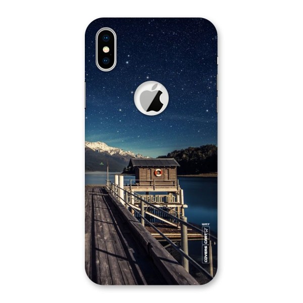 Beautiful Dock Hut Back Case for iPhone XS Logo Cut