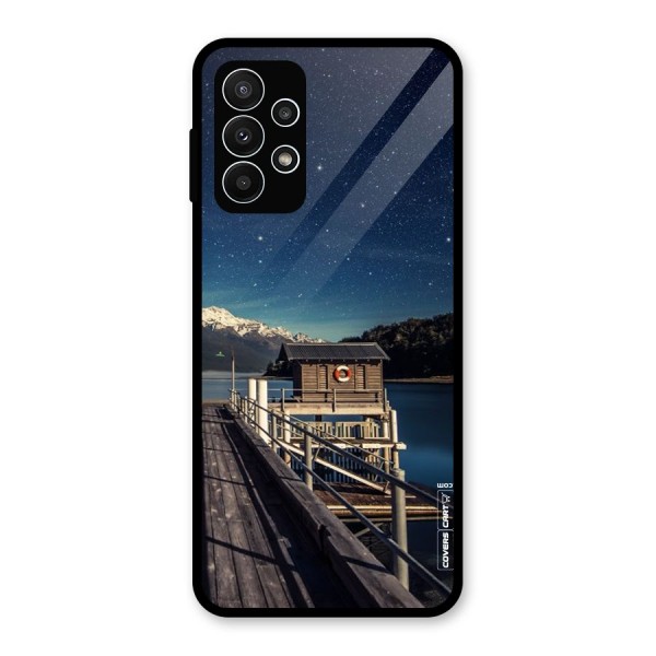 Beautiful Dock Hut Glass Back Case for Galaxy A23