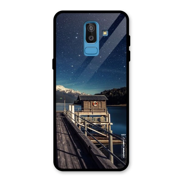 Beautiful Dock Hut Glass Back Case for Galaxy J8