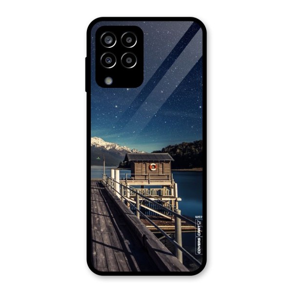 Beautiful Dock Hut Glass Back Case for Galaxy M33