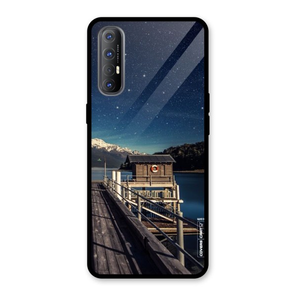 Beautiful Dock Hut Glass Back Case for Oppo Reno3 Pro