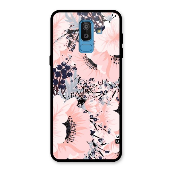 Beautiful Flowers Glass Back Case for Galaxy J8