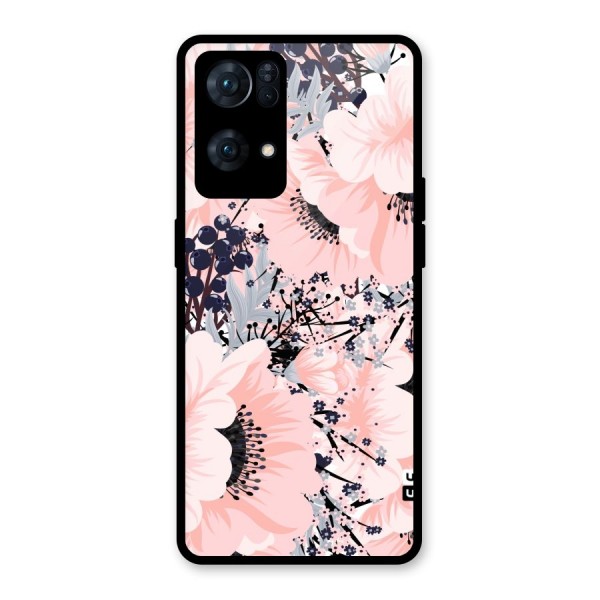 Beautiful Flowers Glass Back Case for Oppo Reno7 Pro 5G