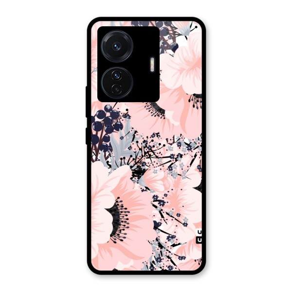 Beautiful Flowers Glass Back Case for Vivo T1 Pro