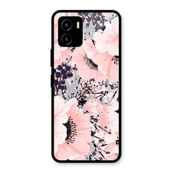 Beautiful Flowers Glass Back Case for Vivo Y15s